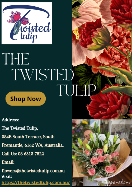 Buy Flower Bouquets Fremantle! All our flowers are hand-selected by Kimberley and her team. Take benefit of same-day Flower Delivery in Fremantle & make someone smile. Buy Fresh flowers, gifts & bouquets online from the twisted tulip flower shop. A classic fresh vase of seasonal native flowers & foliage.
We have a range of locally produced goodies in-store and online! Order online, give us a call, or pop in and join us for a coffee and a chat.
Call Us: 08 6313 7822 
Email: flowers@thetwistedtulip.com.au
Visit: https://thetwistedtulip.com.au/